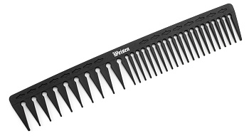 Гребень для окрашивания Weisen CB120 комбинированный, карбон, 20 см,  черный