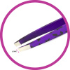 Фото Пинцет для бровей Weisen RRK-701Purple скошенный, 9,5 см, фиолетовый (Пинцеты для бровей)