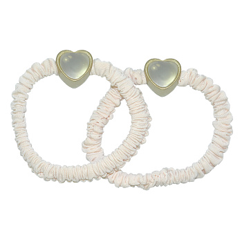 Резинки для волос Weisen WSCR-406 Сердце, молочные, 2 шт.