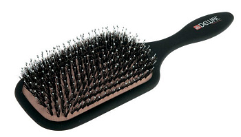 Расчёска массажная Dewal BR7518, натуральная щетина + пластиковый штифт