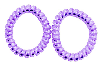 Резинки для волос Weisen Crystal WSKG-2556-2, пружинки, сиреневые, 2 шт.