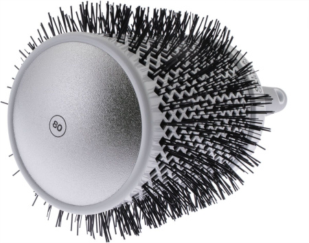 Фото Термобрашинг для укладки волос Olivia Garden EXPERT BLOWOUT SHINE ID2008 OGBCI80 White Grey, 80 мм (Брашинги)